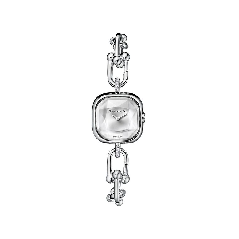Tiffany HardWear Watch in Sterling Silver and Steel with Diamonds, , hi-res