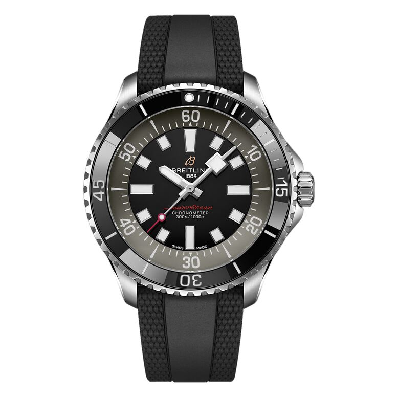 Superocean Automatic 44mm UK Edition Mens Watch Black Rubber, , hi-res