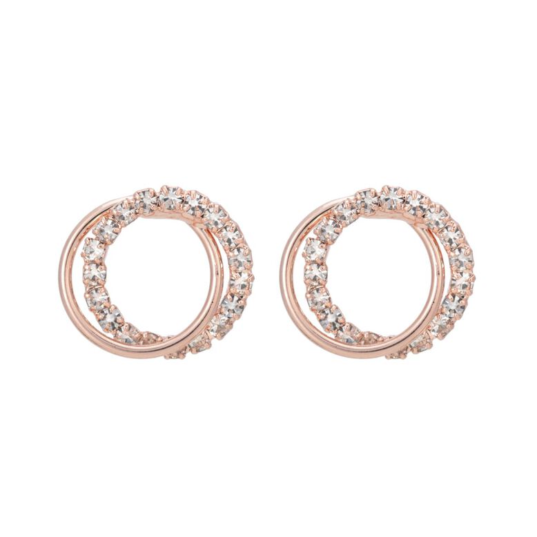 Duo Crystal Link Earring , , hi-res