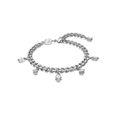 Dextera Lady Chain Bracelet M White Crystal