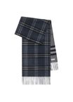 Reversible Contrast Check Cashmere Scarf