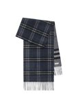 Reversible Contrast Check Cashmere Scarf, , hi-res