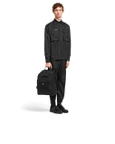 Re-Nylon and Saffiano leather backpack, , hi-res