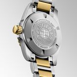 Hydroconquest Quartz 30mm Ladies Watch White Dial Stainless Steel and Yellow PVD Coating Bracelet, , hi-res