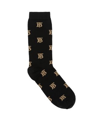 Monogram Motif Cotton Cashmere Blend Socks