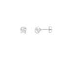 Knot Stud Earrings Silver Plated