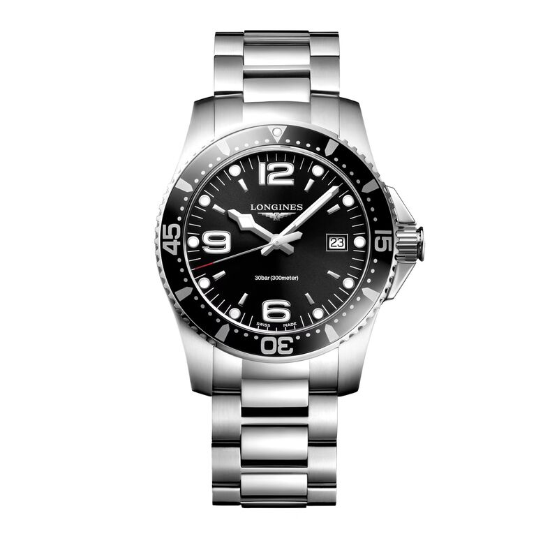 HydroConquest 41mm Mens Watch Black, , hi-res