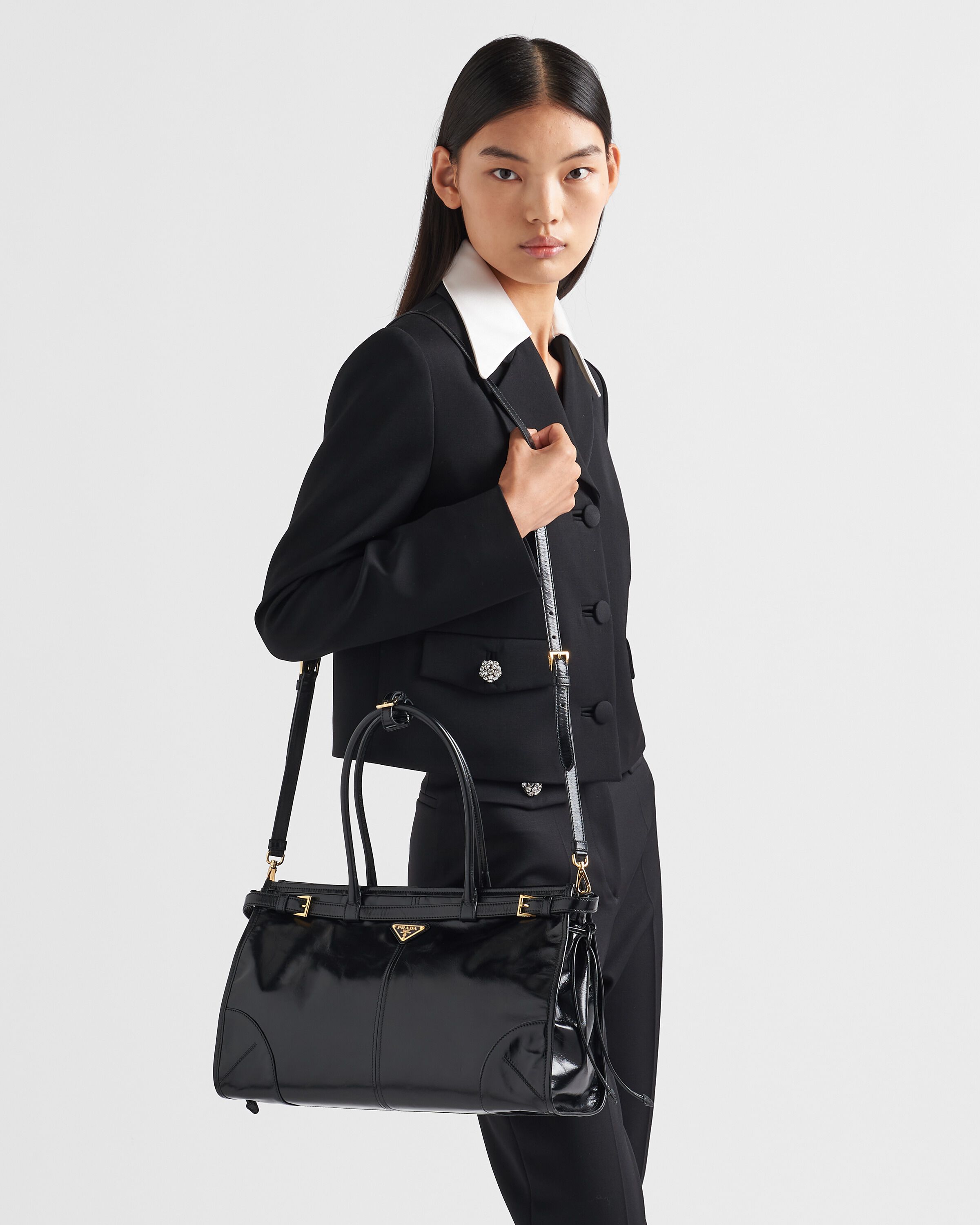 Prada Prada Bonnie large leather handbag Top Handle Prada Prada Bonnie large leather handbag Top Handle