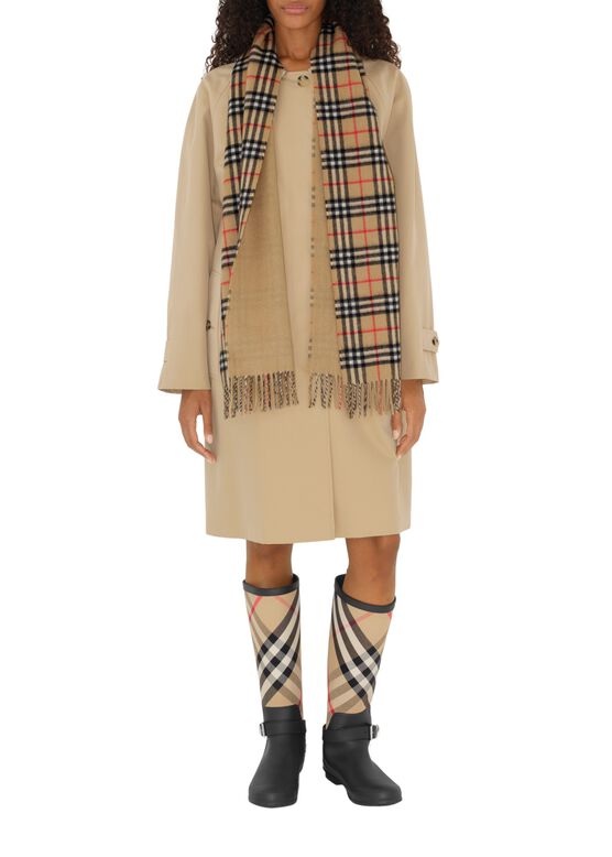 Reversible Check Cashmere Scarf, , hi-res