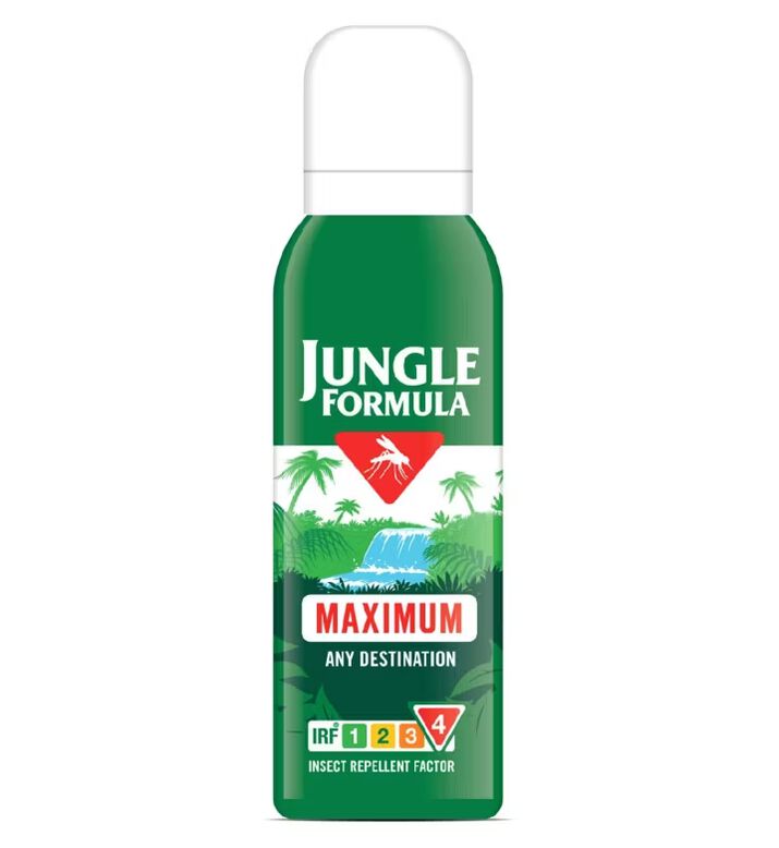 Jungle Formula Maximum Aerosol Insect Repellent 125ml - Up To 8.5 hours Protection Against Mosquitoes, Ticks &amp; Biting Insects, , hi-res