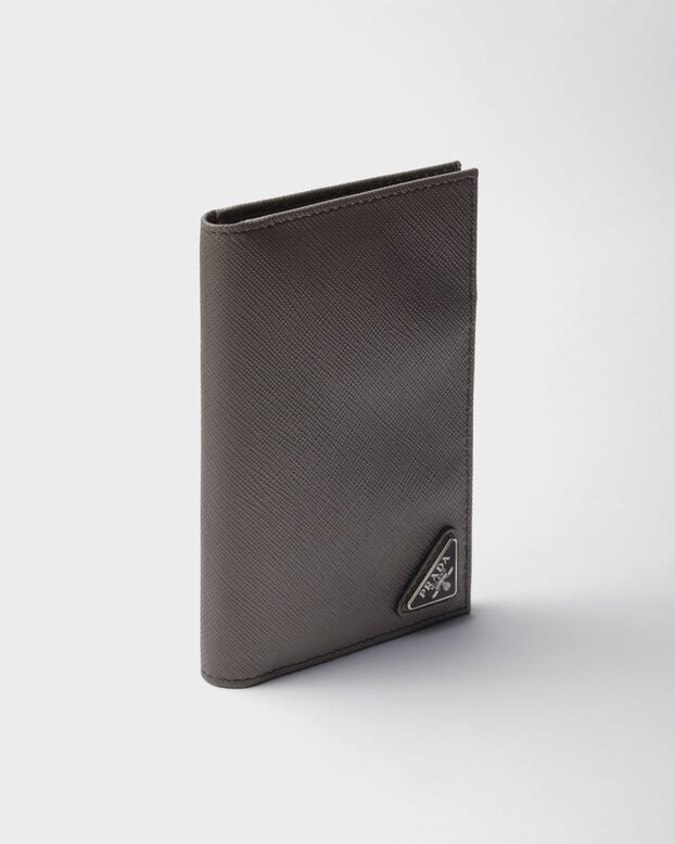 Saffiano leather passport holder, , hi-res