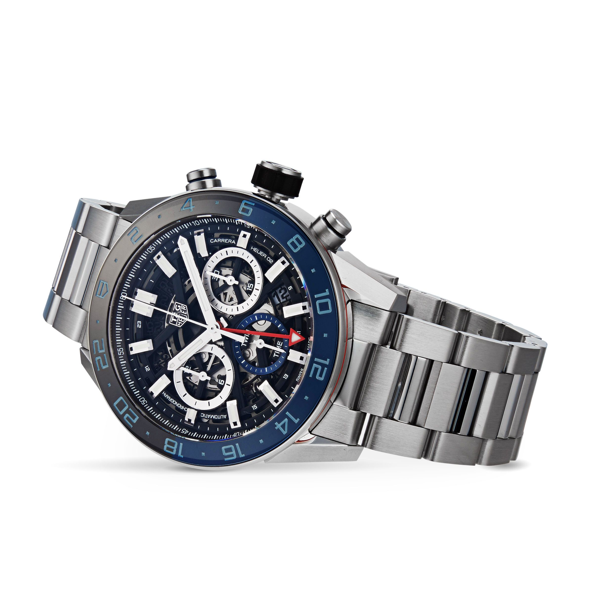 Tag Heuer Carrera Automatic Chronograph 45mm Mens Watch Fine Watches |  Heathrow Boutique