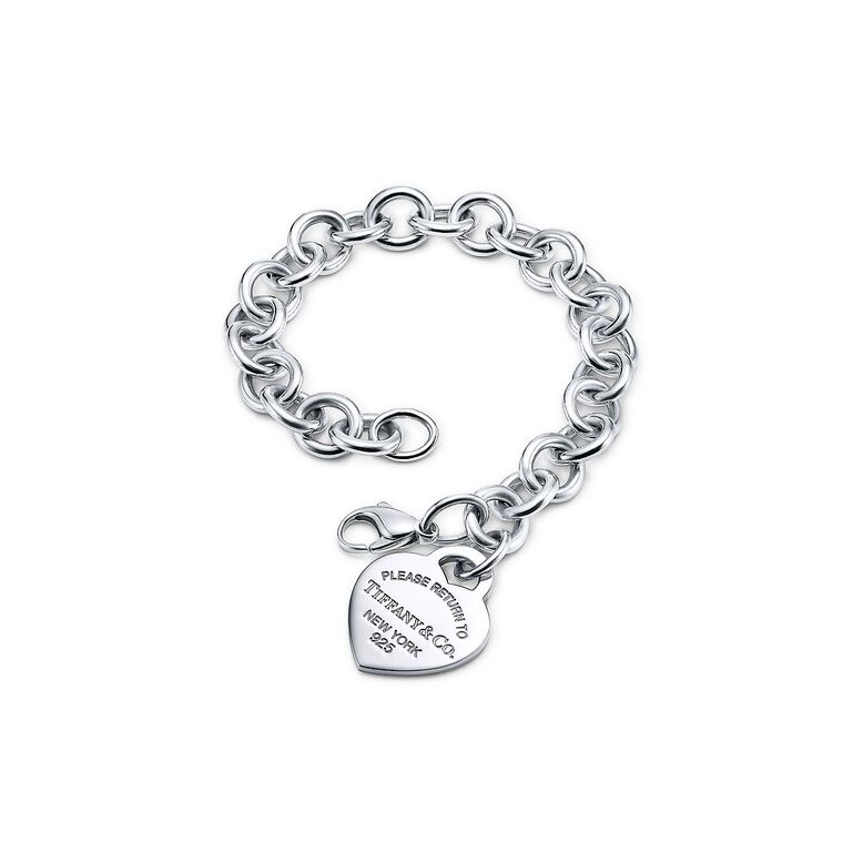Return to Tiffany&trade; Heart Tag Charm Bracelet in Silver, , hi-res