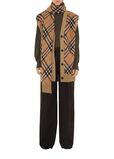 Check Wool Mohair Blend Cape, , hi-res