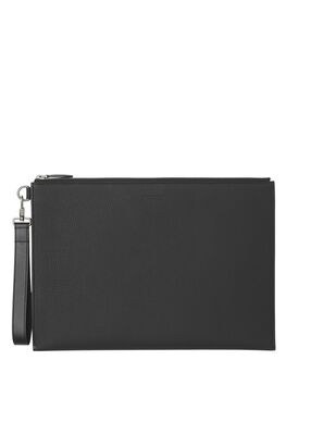 Large Grainy Leather Zip Pouch
