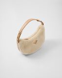 Prada Arqu&eacute; shearling and leather shoulder bag, , hi-res