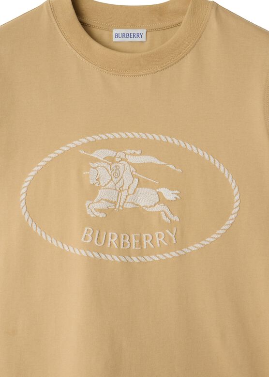Knight Stamp Cotton T-shirt, , hi-res