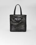 Crochet tote bag with logo
