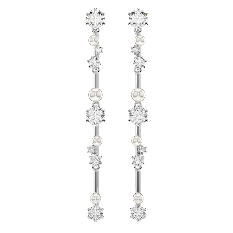 Constella Earrings Bar White Rhodium, , hi-res