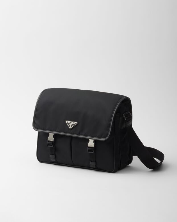 Re-Nylon and Saffiano leather shoulder bag, , hi-res