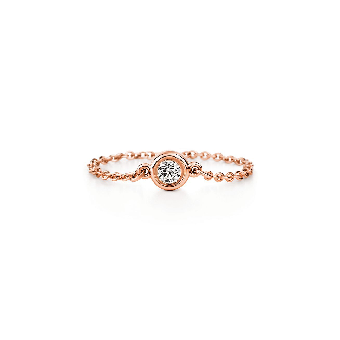 Elsa Peretti® Diamonds by the Yard® ring in 18k rose gold. - Size 4