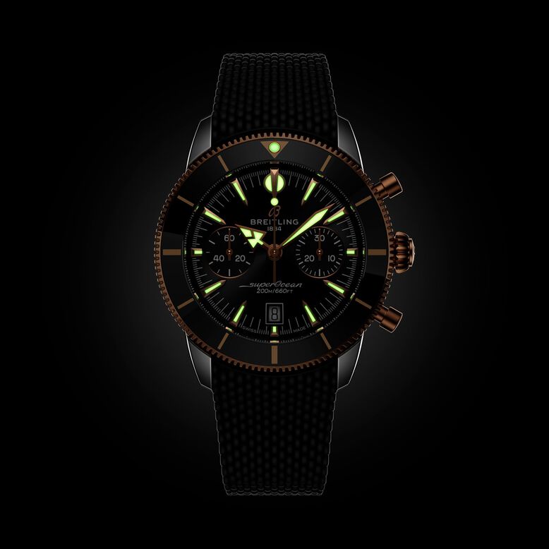 Superocean Heritage B01 Chronograph 42mm Mens Watch Black Rubber, , hi-res