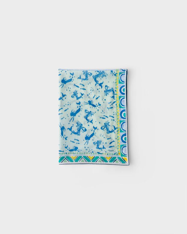 Printed cotton pareo, , hi-res