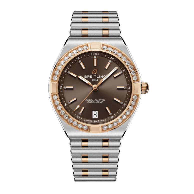 Chronomat Automatic 36mm Ladies Watch 18k Red Gold Brown, , hi-res