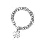 Return to Tiffany® Heart Tag Bracelet in Sterling Silver with a Diamond, Medium - Size Small