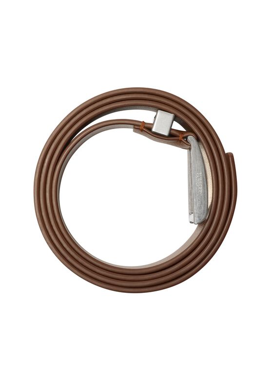 Leather Engraved Check Belt, , hi-res
