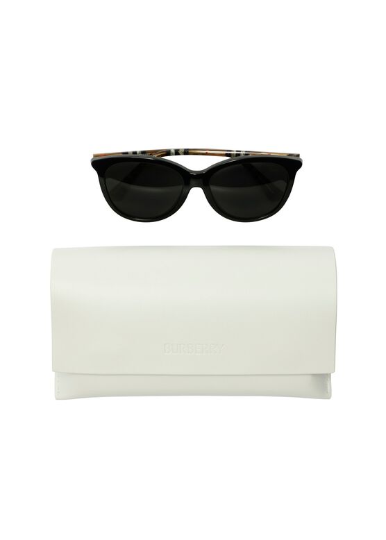 Tubular Check Round Sunglasses​, , hi-res