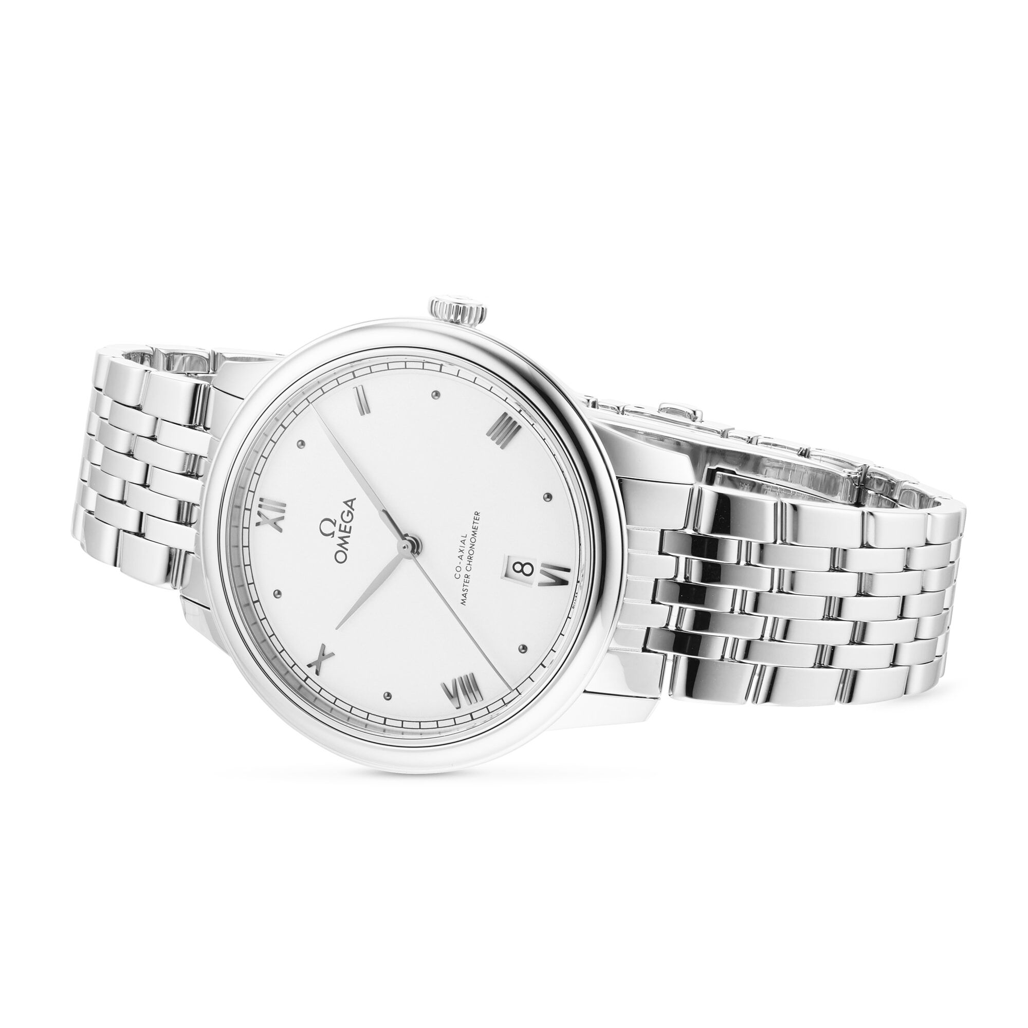 Mens silver watch on sale with white face