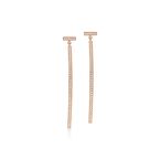 Tiffany T Diamond Bar Earrings in Rose Gold