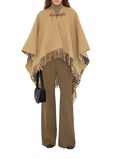 Check Wool Cape, , hi-res
