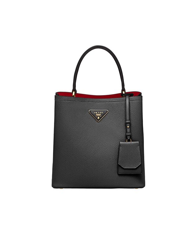 Medium Saffiano Leather Prada Panier Bag, , hi-res