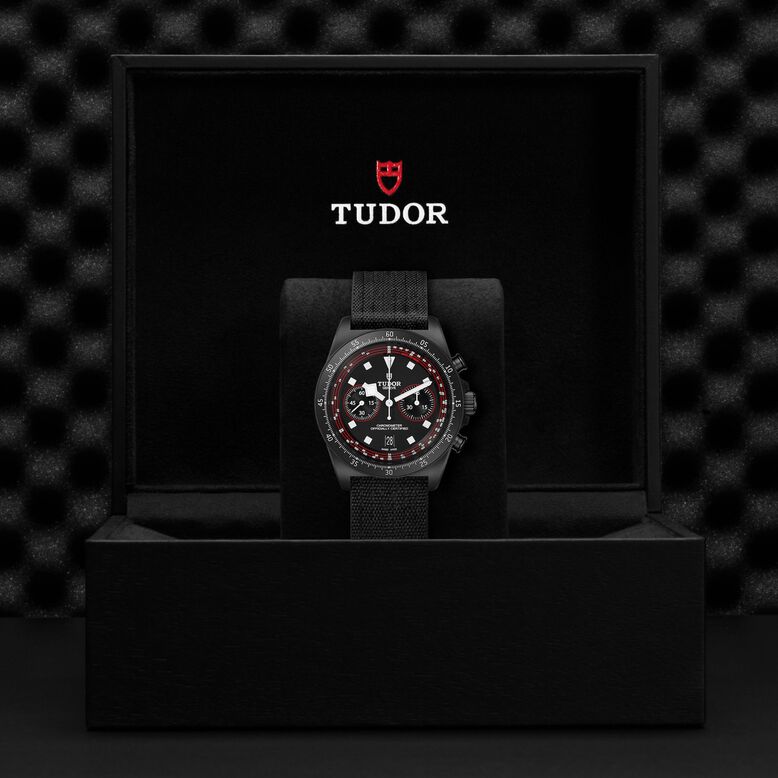 Pelagos FXD Chrono &quot;Cycling Edition&quot; 43mm black carbon composite case black fabric strap, , hi-res