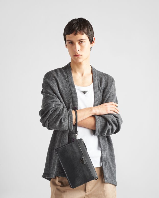 Saffiano Leather Pouch, , hi-res