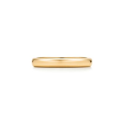 Tiffany Forever Wedding Band Ring in Yellow Gold, 3 mm Wide - Size 10 1/2