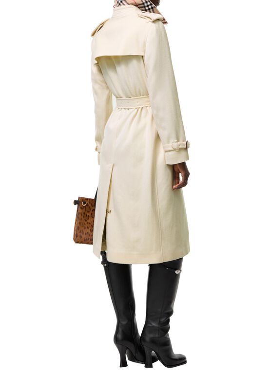 Long Cashmere Kensington Trench Coat, , hi-res