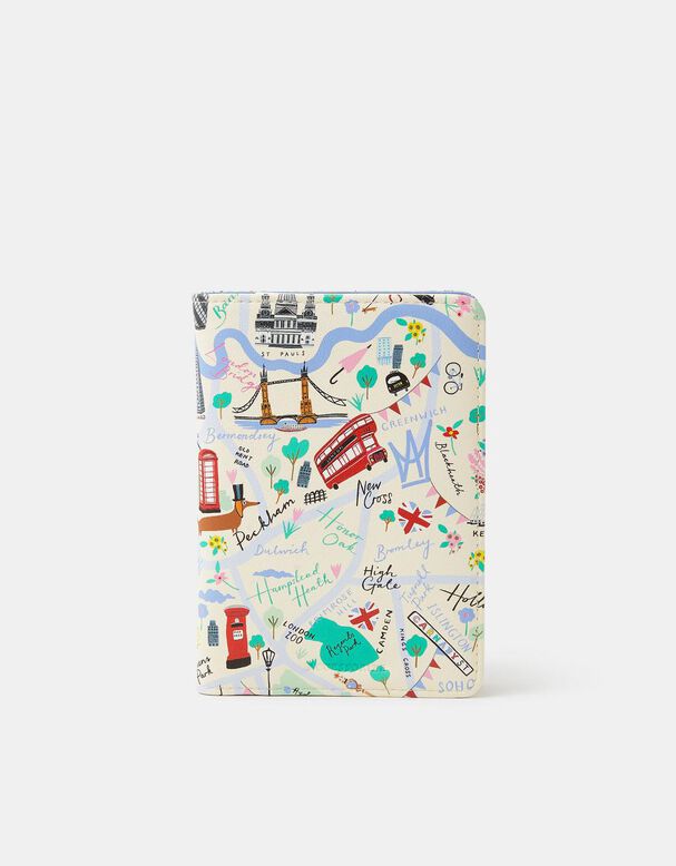 London Print Passport Holder, , hi-res