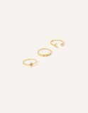 14ct Gold-Plated Celestial Ring Set of Three, , hi-res