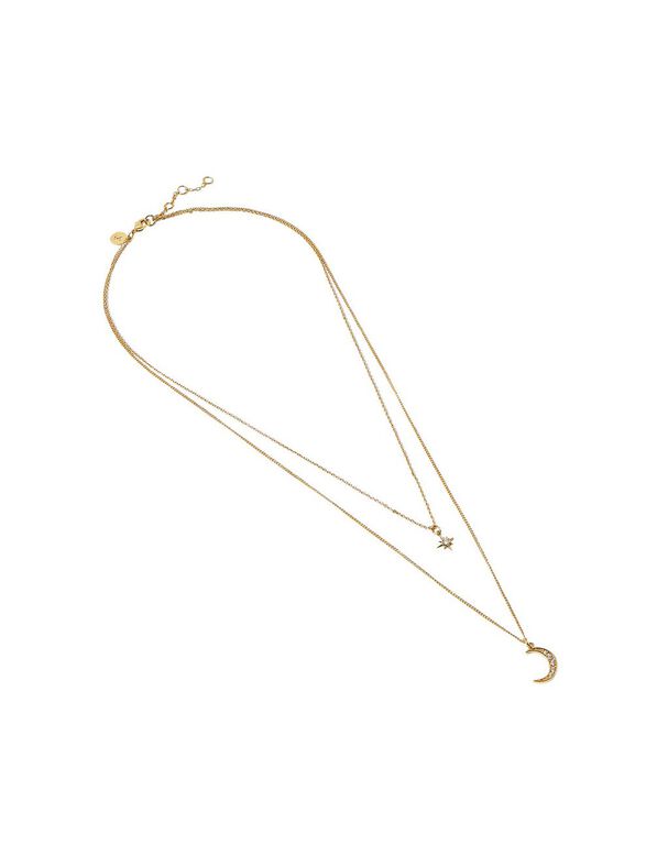 14ct Gold-Plated Celestial Necklace, , hi-res