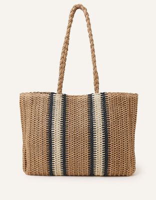Double Stripe Beach Shopper Bag