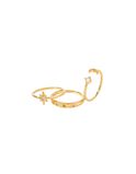14ct Gold-Plated Celestial Ring Set of Three, , hi-res
