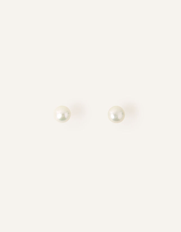 Sterling Silver Small Freshwater Pearl Stud Earrings, , hi-res