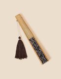Leopard Print Bamboo Fan, , hi-res