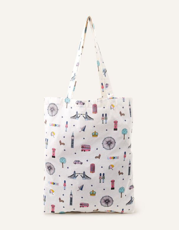 London Printed Shopper Bag, , hi-res