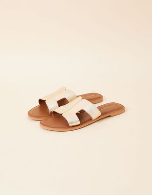 Leather Cut-Out Detail Sliders