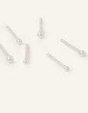 Sterling Silver Ball Studs Set of Three, , hi-res