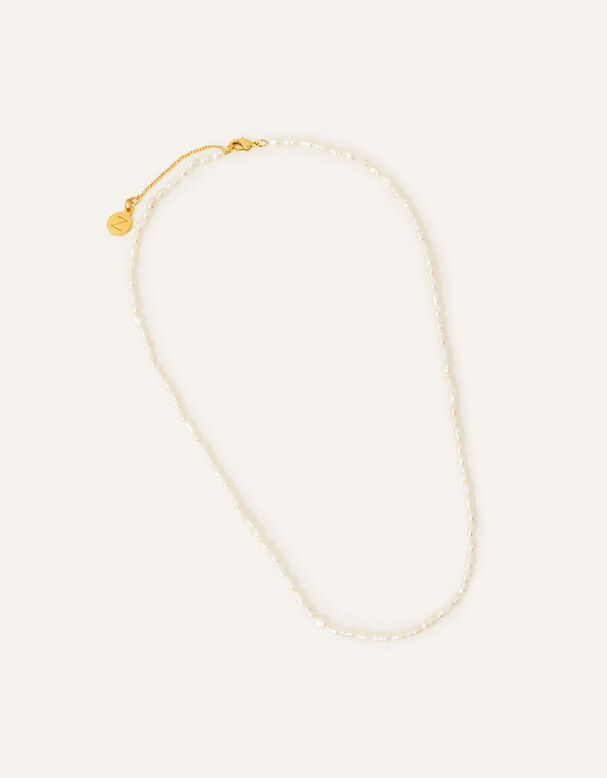 14ct Gold-Plated Seed Pearl Necklace, , hi-res